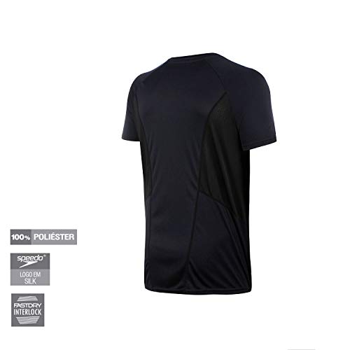 Speedo Haze Camiseta de Manga Curta, Homens, Preto, M