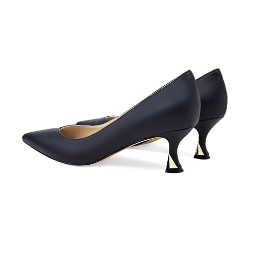 Image of Women Low Kitten Heels Women's Dressy Pumps Pointed Closed Toe Elegant Wedding Pumps Formal Work Office Comfortable Shoes Classic Pumps for Women