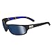Bolle Anaconda Sunglasses, Medium/Large, Polarized Offshore Blue Oleo AR, Matte Black/Stripes
