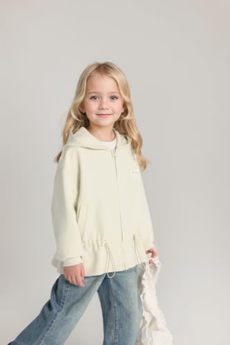 Girls Hoodie Sweatshirt Solid Full Zip Jacket Casual Classic Tops2