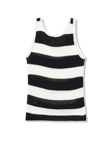 Image of Speechless Girls' Sleeveless Stripe Sweater Knit Top