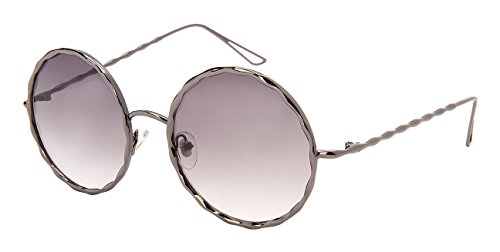 Edge I-Wear Braided Metal Round Flat Lens Sunglasses 3139-FLREV