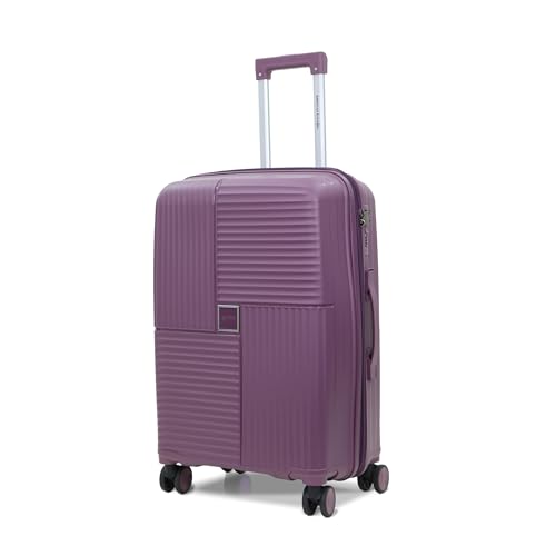 Image of AMERICAN TRAVELLER Explore Luggage Trolley Bags Single | Small (20) | Polypropylene Durable Hard Shell | TSA Type Lock | 360 Disc Spinner Wheels | Expandable Suitcase | Telescopic Handle.