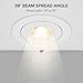 Maxxima 6 in. Rotatable Ultra-Thin Recessed LED Floating Gimbal Downlight, 1100 Lumens, 5 CCT Selectable 2700K/3000K/3500K/4000K/5000K, Dimmable White Trim, 90 CRI, IC Rated, Junction Box Included