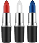 Mysense Face Paint Kit, Eye Black Sticks, Red White and Blue Facepaint for Sports Football Baseba...