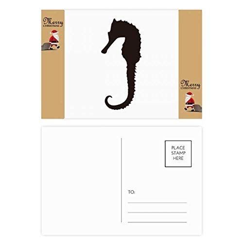 Carte postale Hippocampus Père Noël pour vos vœux créatifs et remerciements de fêtes