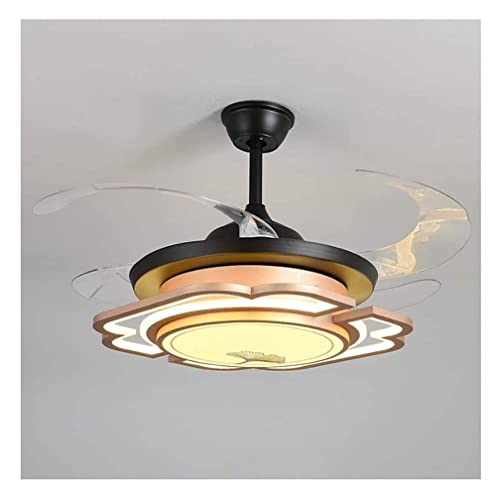 Ventilateur de plafond avec lampe LED intégrée et télécommande pour salon