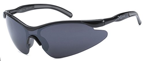 Kids X-Loop Boys Sports Wrap Shield Baseball Fishing Cycling Sunglasses - Several Colors Available! (Grey)