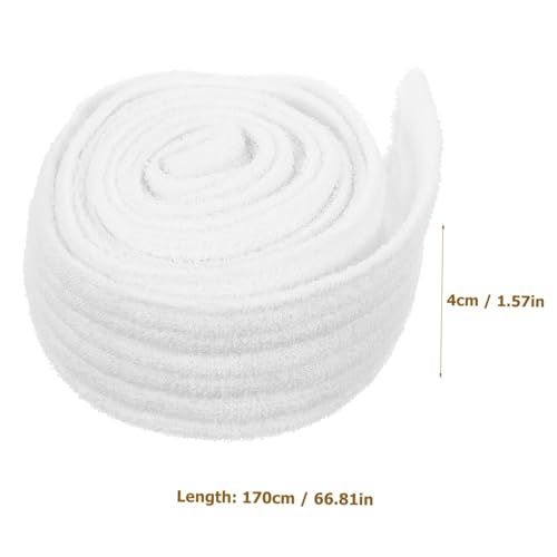 KESYOO 2pcs Soft Coral Fleece Robe Waist Belt Replacement for Hotel Bathrobe Easy to Clean White for Adults2