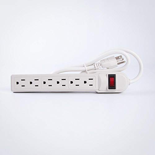 FireFold 3ft Surge Protector with 6 Outlets