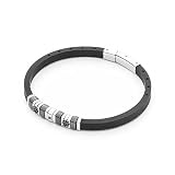 Lunghezza bracciale 21 cm con chiusura a scomparsa.
