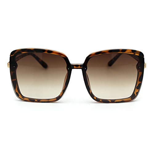 SA106 Womens Designer Fashion Rectangular Half Rim Sunglasses