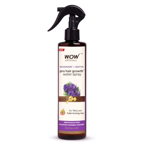 WOW Skin Science Rosemary + Biotin Pro Hair Growth Water Spray | Thicker & Fuller Hair | Rosemary Water For Hair Growth | No Parabens, Sulphates or Silicones | 200 ml