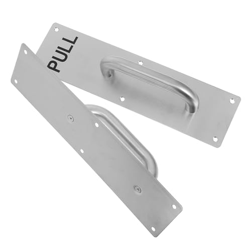 Herrajes para puertas Push y Pull de acero inoxidable de alta resistencia, pack de 2 placas 2