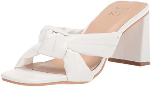 YOKI womens Heeled Sandal, White, 7.5 US