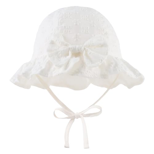 Summer Baby Hats for Girls Cotton Infant Sun Hat Bowknot Toddler