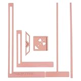 Xiciki 6 Stück Buchbinder Werkzeug, Komplett-Set mit Anleitung aus Kunststoff, für Anfänger, DIY für Notizbuch, Tagebuch und Scrapbooking, Rosa