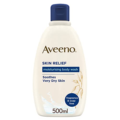 Aveeno - Skin Relief Body Wash, Gel de Ducha Hidratante para Pieles Secas con Picazón, Hipoalergénico, Fórmula Sin Jabón, 500 ml Cover