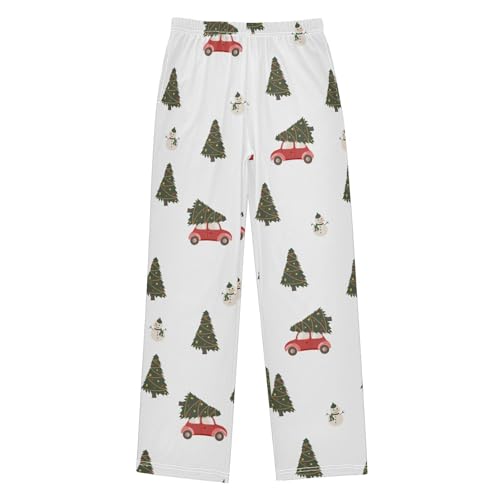 Red Car Tree Boys Pants Boys Athletic Pants Long Pant for Boywith Pockets Wide-Leg Size 6-14Y