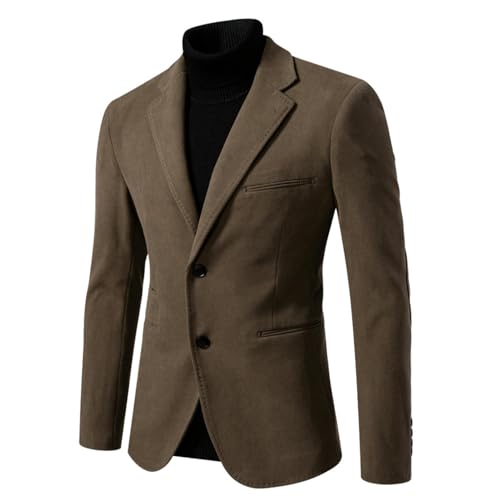 Men's Autumn Winter Casual Slim Fit Solid Color Blazer