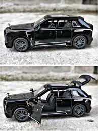 Image of SHAKTISM Rolls Royce Die-cast Model Car, 1:32 Scale, Pull Back Action, Opening Doors, for Boys, Girls & Collectors (Black-Diecast Metal Car)