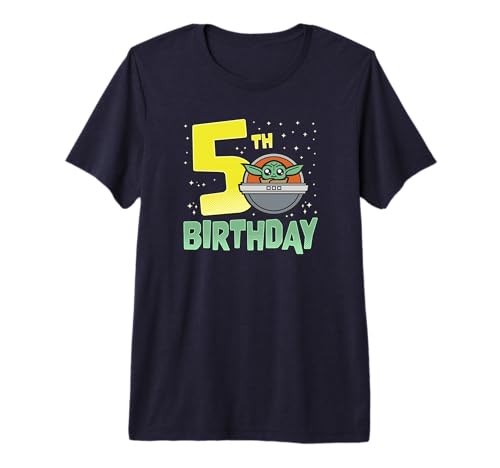 T-shirt Grogu Star Wars Mandalorian anniversaire 5 ans : vêtement premium coton