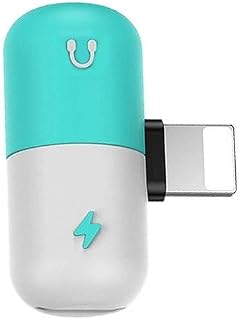 mxdmai Adaptador 2 en 1 para conector de auriculares a AUX Audio, adaptador de puerto de carga, cápsula de auriculares, adaptador divisor compatible con iPhone X88 Plus77 Plus, color blanco y