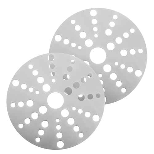 TOKIDNY Placa Adaptadora de Inducción 2 Piezas de Acero Inoxidable 23 Cm Orificios Conducción de Calor Uniforme para Utensilios de Cocina en Encimera