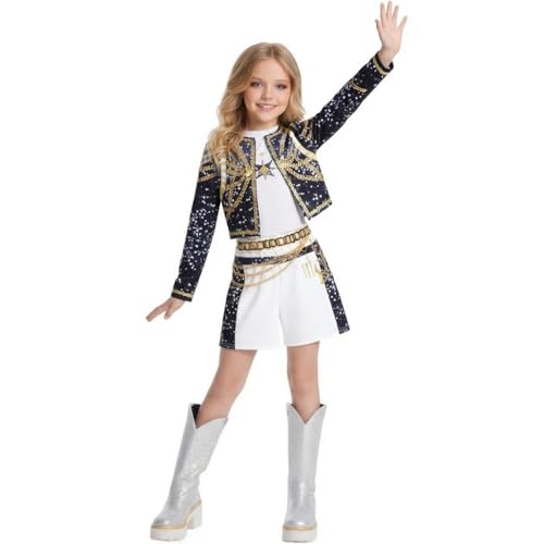 Cossinbell Girls Dress Up Outfit – 3-Piece Costume Set for Kids (Style05, (5-6Y) 120cm)