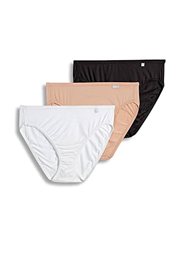 Jockey Women s Underwear Supersoft French Cut - 3 Pack, Black Light Ivory, 7