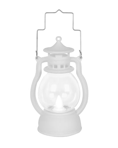 Image of Homesake 2 pcs Flameless and Smokeless Acrylic Antique LED Lantern Hurricane Lamp and Wall Hanging Candle Light, Diwali Candles for Ramadan Decorations for Home, Ramadan Lanterns for Home (White)