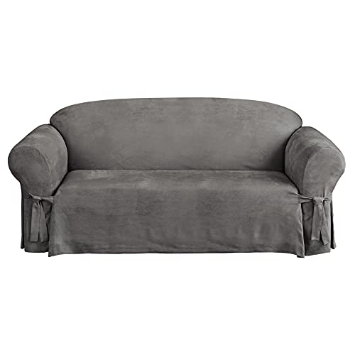 SureFit Soft Suede 1 Piece Sofa Slipcover in...