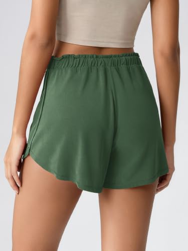 Image of ODODOS Modal Soft Lounge Shorts for Women Drawstring High Waist Casual Sleepwear Lightweight Cozy Pajama Bottom