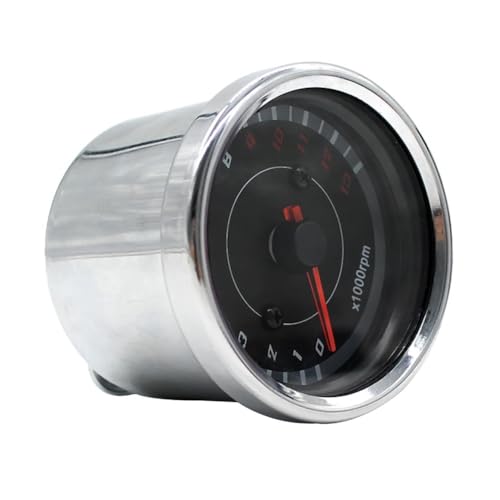 オートバイのスピードメーターゲージ タコメーター ユニバーサル オートバイタコメーター ブルー LED バックライト付き 1000RPM REV カウンター オートバイタコゲージ スピードメーター