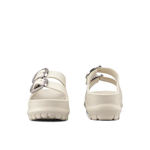 Image of ASIAN Femina-19 Women's Chunky Sole Slippers | Soft Cushioned Comfort | Adjustable Double Buckle | Anti-Slip, Lightweight Slides