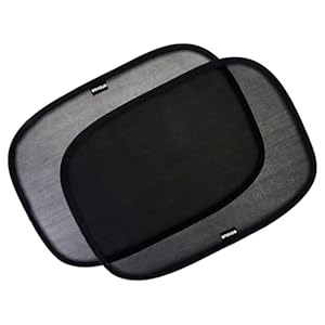 Enovoe Parasol para ventana de automóvil para bebé (paquete de 2) – Bloqueador de sombra solar de 21 x 14 pulgadas – Adhesivo – Protector antideslumbrante y protección contra rayos UV para tu hijo –