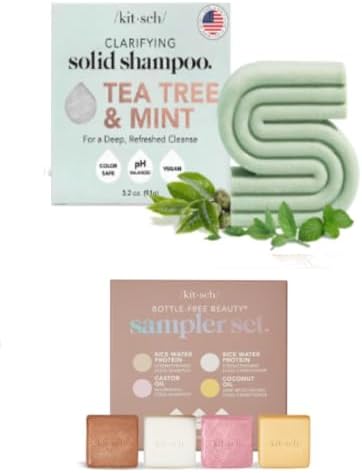 Amazon.com : Kitsch Tea Tree Shampoo Bar & 4pc Sampler Set