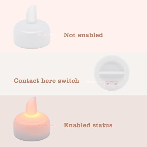 Image of Coku Flameless Floating LED Candles, Waterproof Water Sensor Tealight Diyas, Battery Operated Decorative LED Tea Lights for Diwali, Wedding, Christmas & Home Decoration (Warm White, Pack 12)