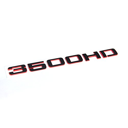 Image of 2pack OEM 3500HD Letter Nameplate Emblem 3500 HD Badge Replacement for Silverado Sierra Glossy (2007-3018 Redline)