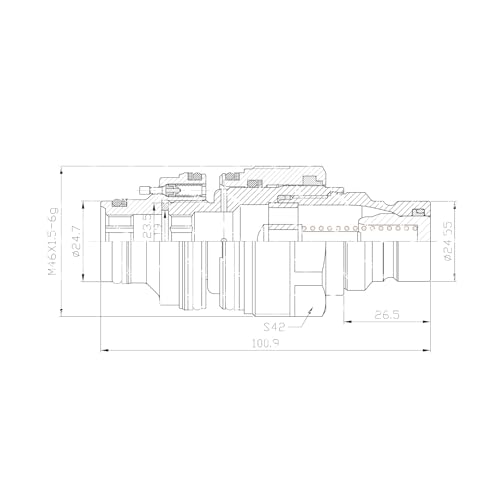 Image of 6679837 Male Flat Face Hydraulic Coupler (46mm) | 4BD4FI manifold block (46mm) skid steer loader (6679837) Electroplated Zinc Nickel Version