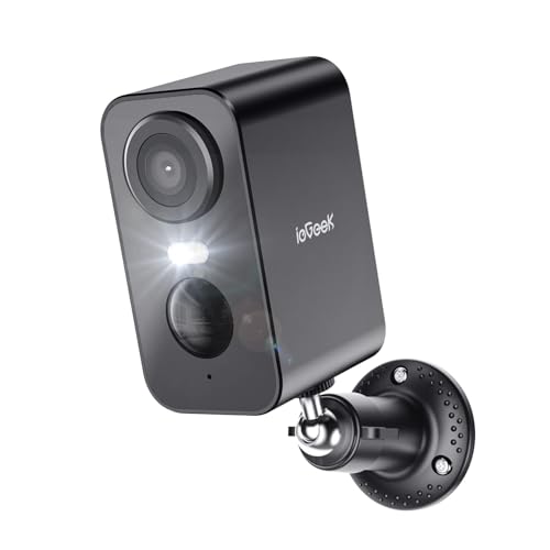 Image of ieGeek Security Cameras Wireless Outdoor, 2K 3MP Battery Powered WiFi Security Camera with Spotlight & Siren Alarm, 2-Way Audio, Color Night Vision, AI Detection for Home Security, Works with Alexa
