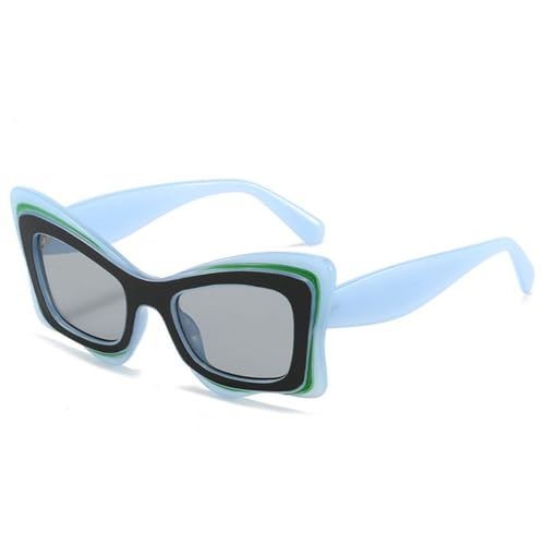 Lunettes de soleil vintage pour femmes punk nuances retro multicouches avec protection UV400
