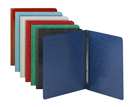 Smead Pressboard Report Cover, Metal Prong Side Fastener With Compressor, 3" Capacity, Letter Size, Dark Blue, 25 Per Box (81351) #TOP1