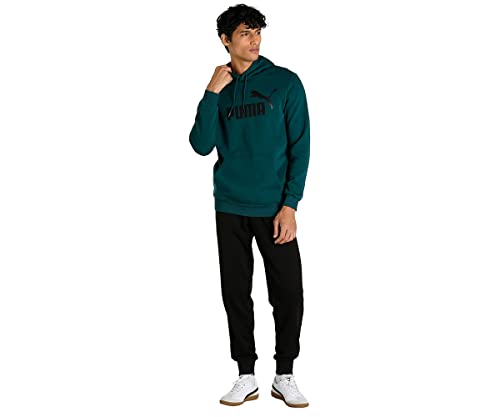 Image of Puma Cotton Men Ess Big Logo Hooded Neck Hoodie Fl (S) Mineral