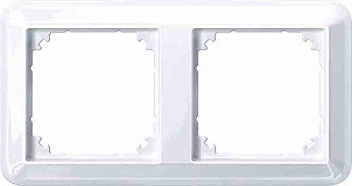 Preisvergleich Produktbild Merten 388225 glänz Atelier-M-Rahmen, 2fach, aktivweiß glänzend