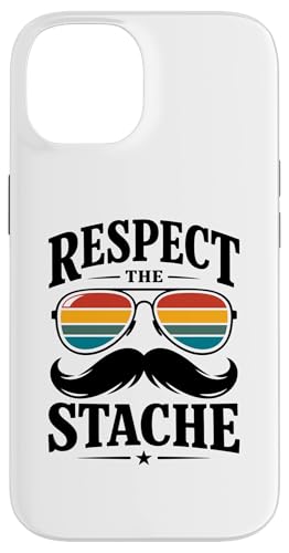 Funny Mustache respect The Stache ���g�� �r���e�[�W �t�F�C�V�����w�A �X�}�z�P�[�X iPhone 14 �p