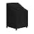 Easy-Going Stackable Patio Chair Cover UV Resistant Outdoor Chair Cover Waterproof Lawn Patio Furniture Covers Fits for 4-6 Stackable Dining Chairs (1 Pack-28Wx36Dx47H inch, Black)