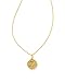 Kendra Scott Letter Z 14k Gold-Plated Brass Disc Reversible Pendant Necklace in Iridescent Abalone, Fashion Jewelry for Women