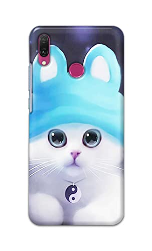 Image of Chinese Cutie Kitten Cat Big Eyes Lovely Girl Ears Hard Back Case Cover for Huawei Y9 (2019), JKM-LX1, JKM-LX2, JKM-LX3, JKM-AL00 /JKM-TL00 Back Cover -(J5) VNS2221