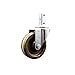 Swivel Square Stem Caster w/4? x 1.25? Brown High Temp Phenolic Wheel ? 3/4? x 2? Square Stem with (3) 17/64? Diameter Mounting Holes ? 300 lbs. Capacity/Caster ? Service Caster Brand